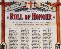WW1 memorials and rolls of honour