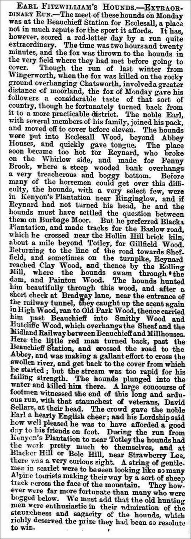 Extract from Sheffield Independent 28 December 1872
