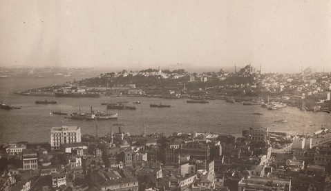 Aerial view of Constantinople, 1919