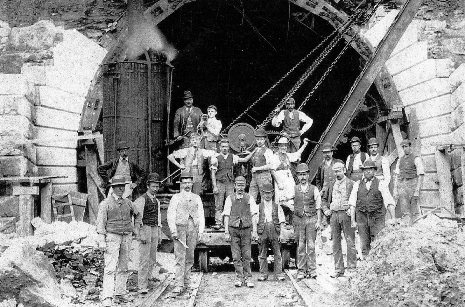 The building of the Totley Tunnel.
