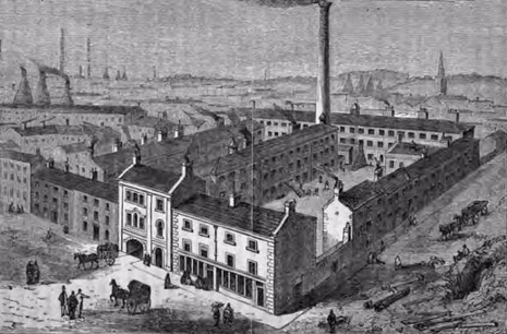 Martin, Hall & Company's Shrewsbury Works, Broad Street, Park in 1861