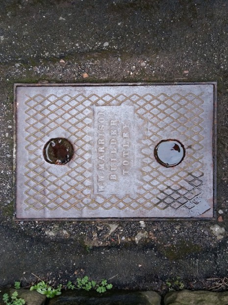 Inspection cover by W W Marrison, 21-23 Lemont Road
