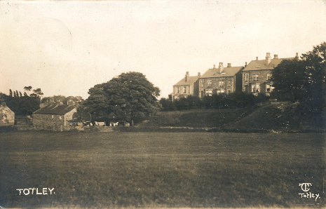 The Evans Family lived at Hill Crest, on the far right of this photograph taken in the 1910s from the school field.