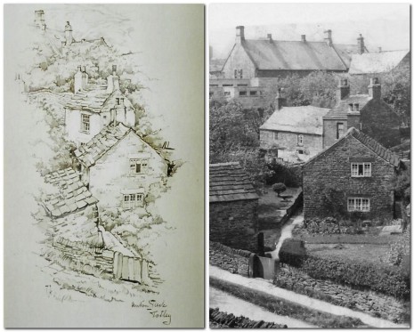 Anton Pieck's drawing and photograph taken in 1945