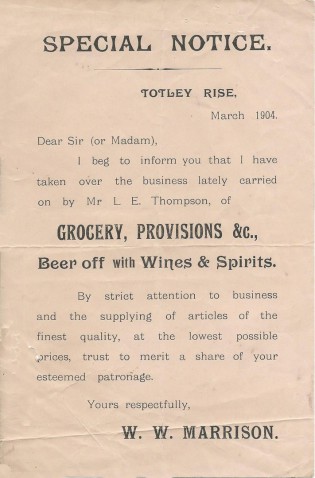 Notice of new management, March 1904