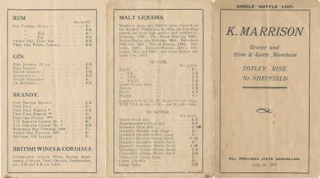Kate Marrison Price List 1 Jul 1916 page 1