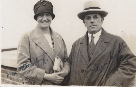 Nan and Charlie Macartney, autographed 30 May 1928