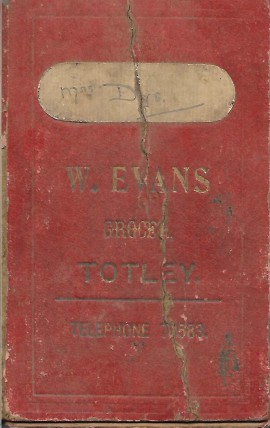 Grocery Account Book cover