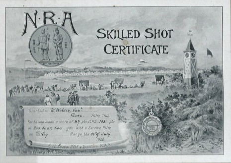 NRA Skilled Shot Certificate