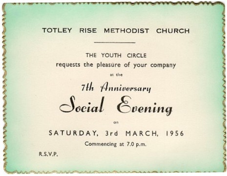 TRMC  Youth Circle Social Evening Invitation, 7 March 1956