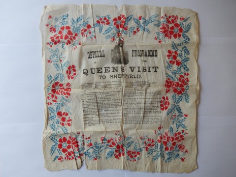Official Programme of Queen Victoria's visit to Sheffield, 21 May 1897.  approx 14 inches square (36 cms)