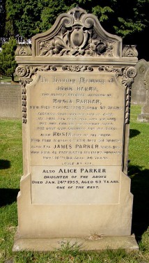 Parker Family gravestone, Christ Church