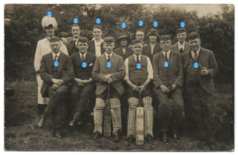 Photograph 3. Batting team. Cecil Inman is number 28.