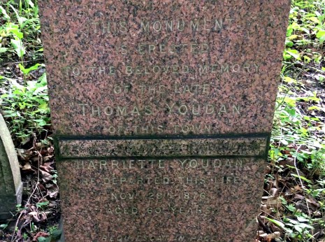 Thomas Youdan memorial stone, General Cemetery, Sheffield