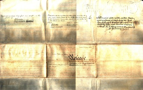 Indenture 2nd July 1822, part two (reverse)