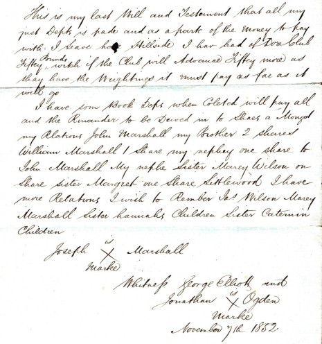 Will dated 7 November 1852