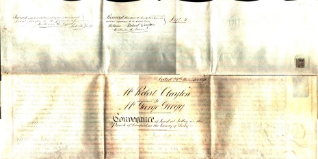 Conveyance dated 29 November 1876, part two (reverse)